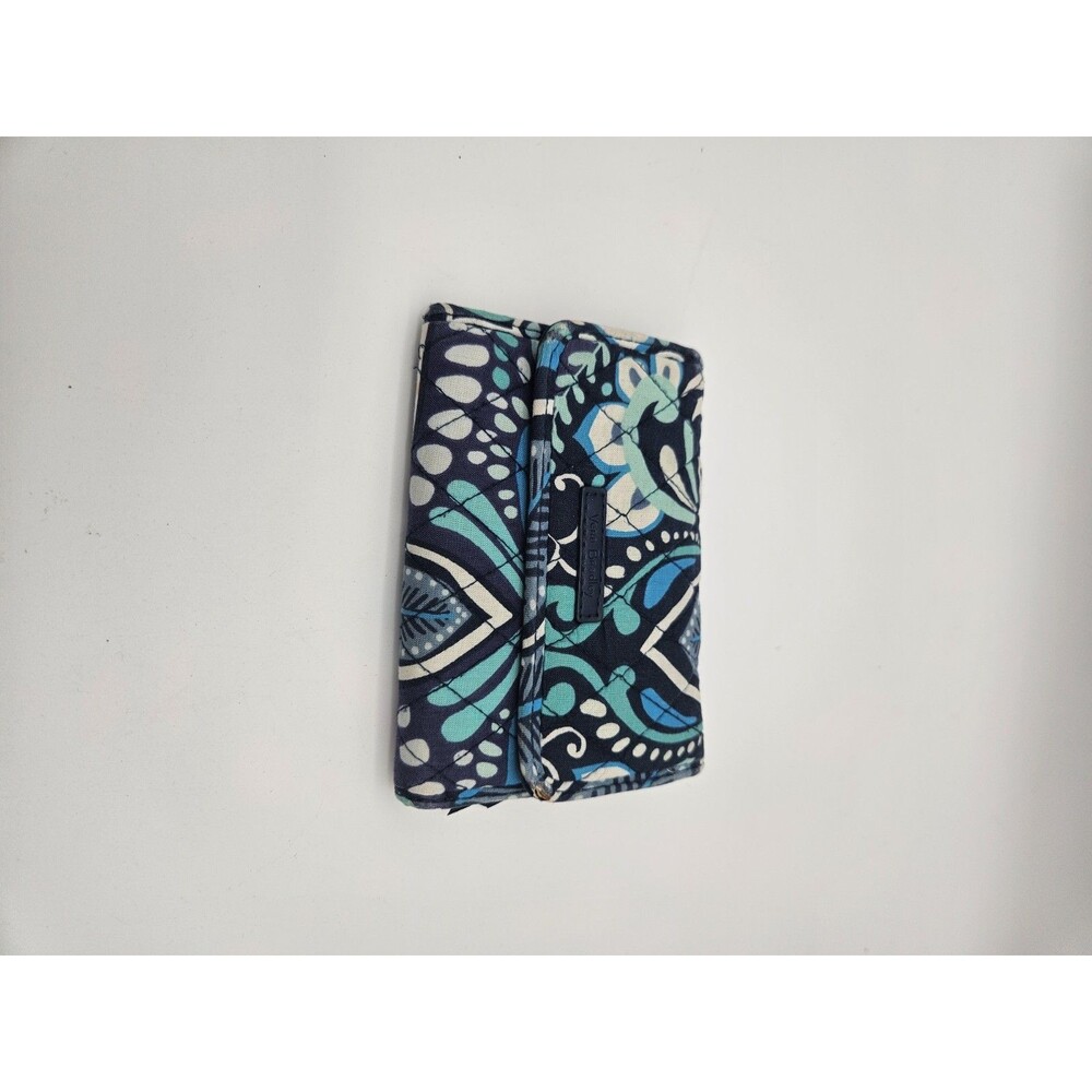 Vera Bradley Blue Tapestry Pattern Quilted Wallet